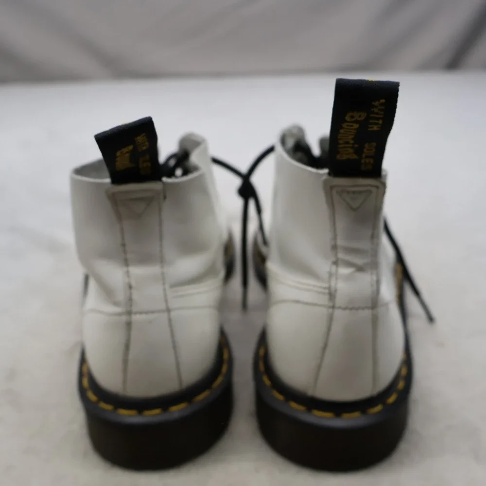 Dr. Martens Unisex M10 W11 Combat Boots White Church Ankle Lace Up Casual AW004